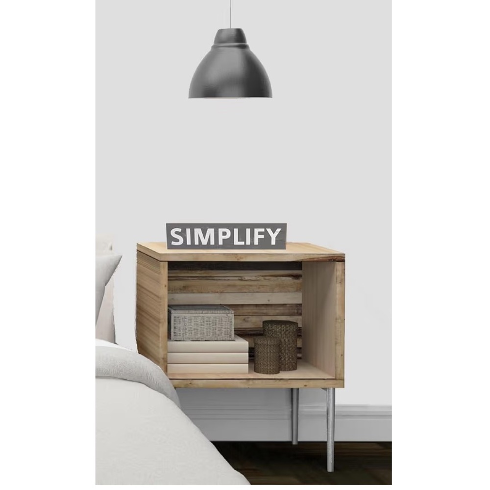 5/$25 3"x13" Simplify Weathered Wood Plaque
